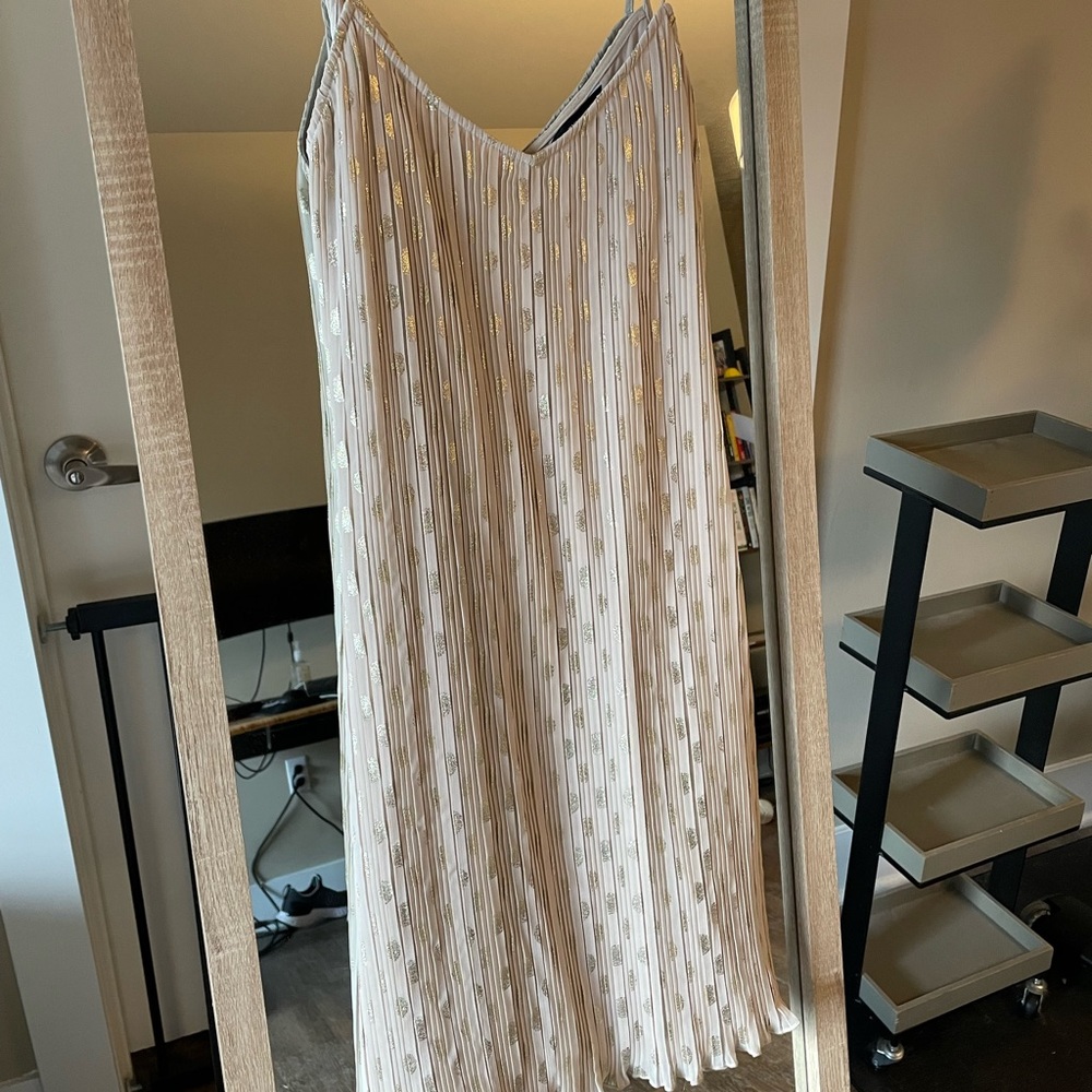 Express Gold Polka Dot Size S Dress